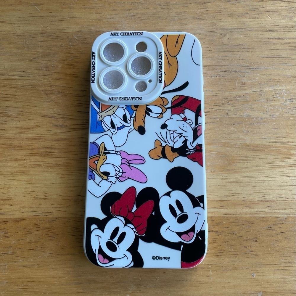 White iPhone 15 Pro Disney Characters Phone Case